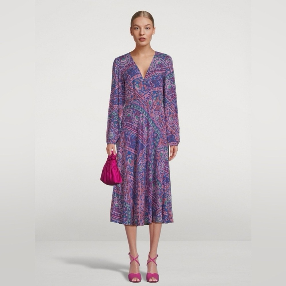 BA&SH Frankie Paisley Midi Dress - Picture 5 of 11